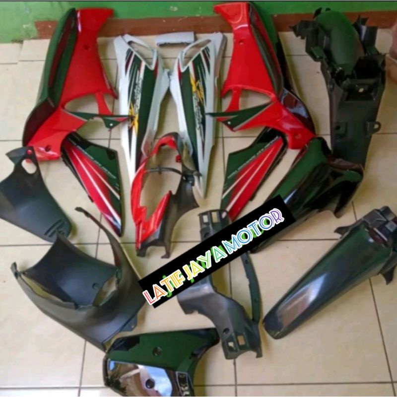 termurah paket hemat body full Supra x 125 lama 2006 merah putih