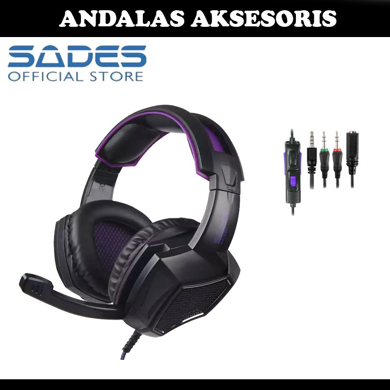 Headset Gaming Multiplatform Sades SA-920