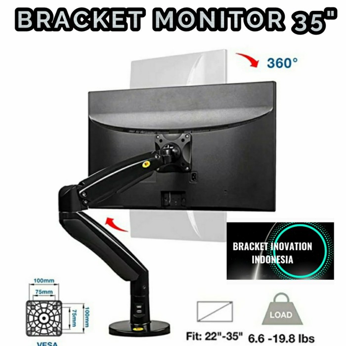 BRAKET/BRACKET/BREKET MONITOR 32-35 INCH JEPIT MEJA ARM MONITOR