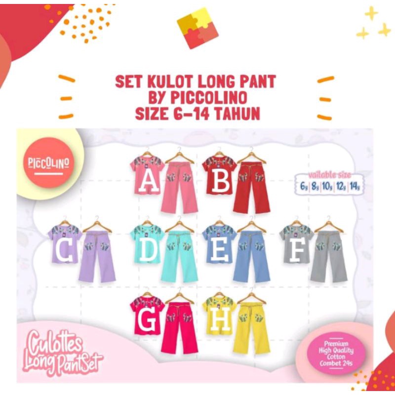 Piccolino picolino set kulot Culottes longpantSet