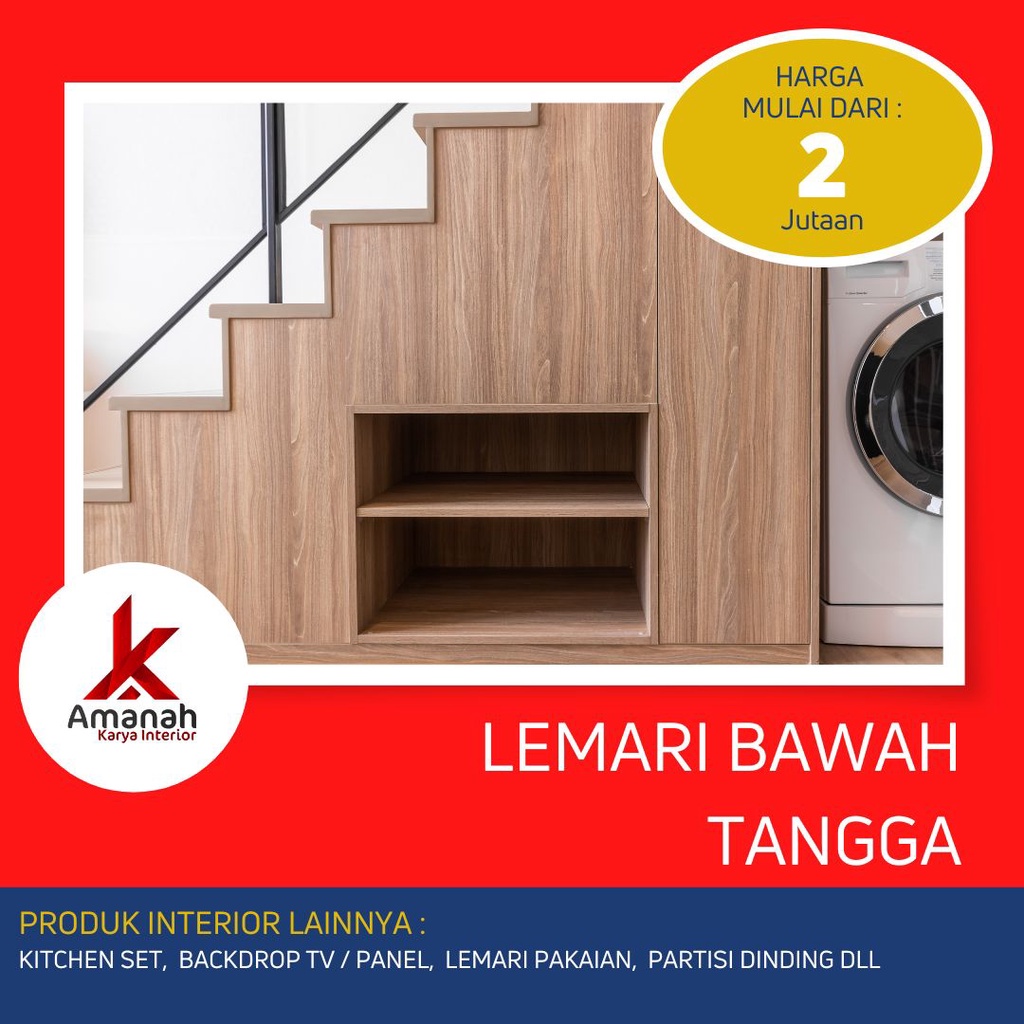 LEMARI BAWAH TANGGA Minimalis Modern