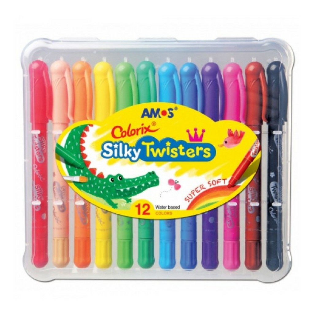 

New Product - Pensil warna (3 in 1) Amos Colorix Silky Twisters 12 color - CST12