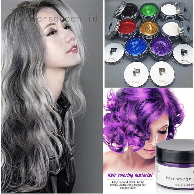 Wax Mud Cat Pewarna Rambut Diy Temporary Cream Disposable 8 Warna