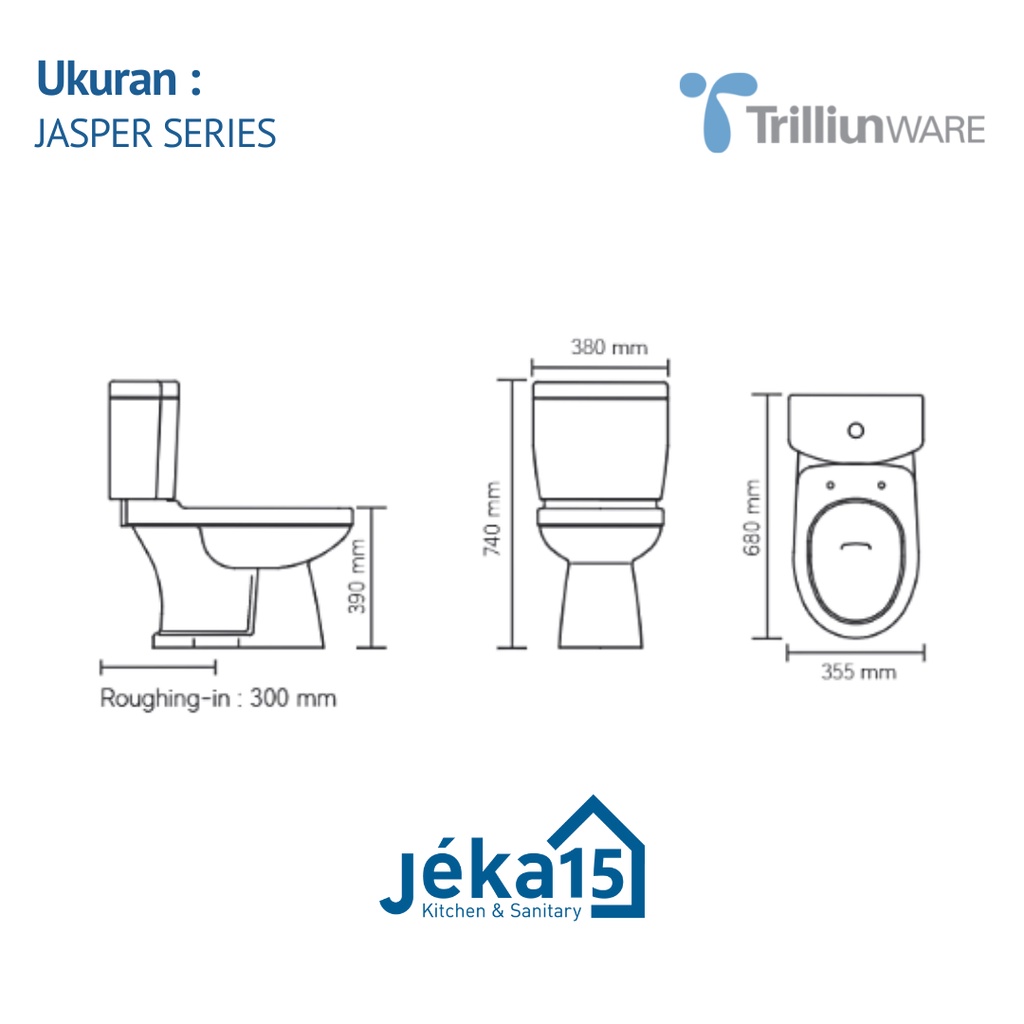 TRILLIUNWARE JASPER PAKET CLOSET DUDUK + JET WASHER