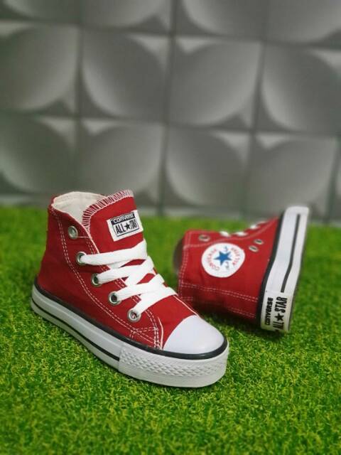 SEPATU CONVERSE ANAK LAKI LAKI &amp; SEPATU ANAK PEREMPUAN SEPATU SEKOLAH ANAK WARNA MERAH