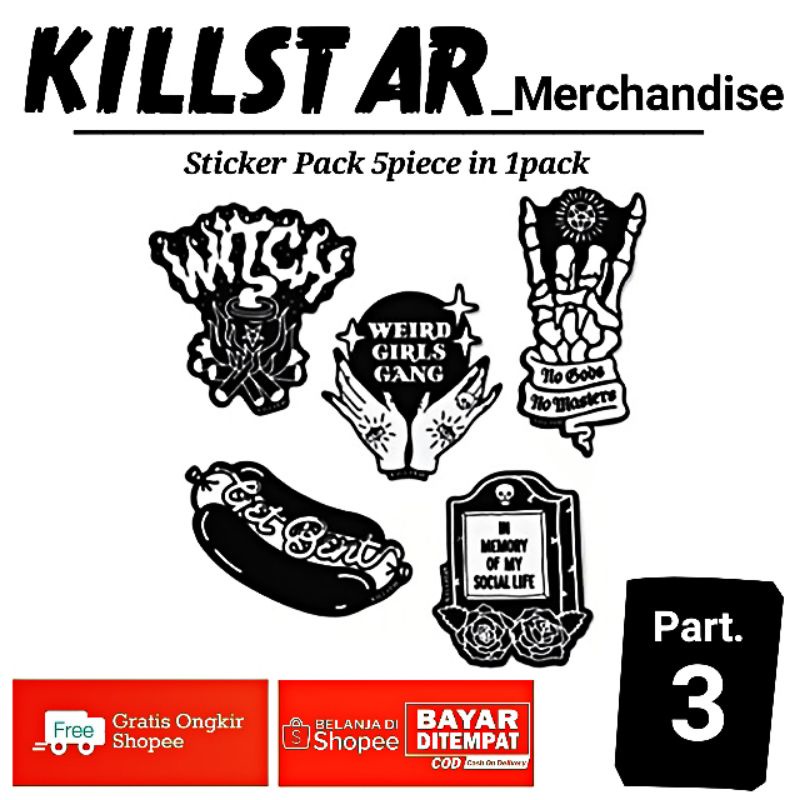 Sticker Killstar / Sticker Tengkorak Killstar / season #3
