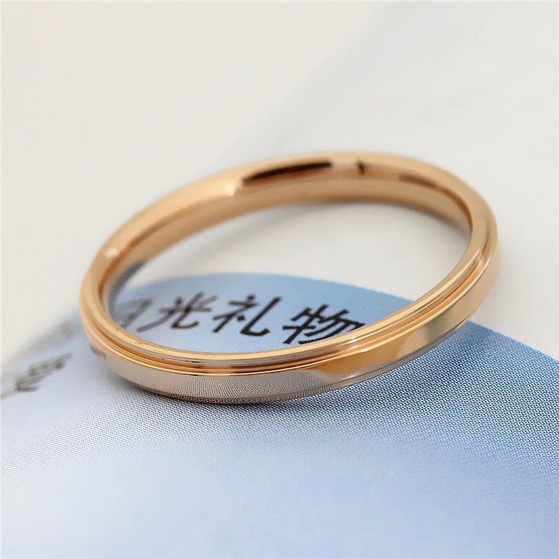 Cincin Titanium Mini Korea Wanita CK096 warna bisa untuk cincin kawin nikah fashion simple