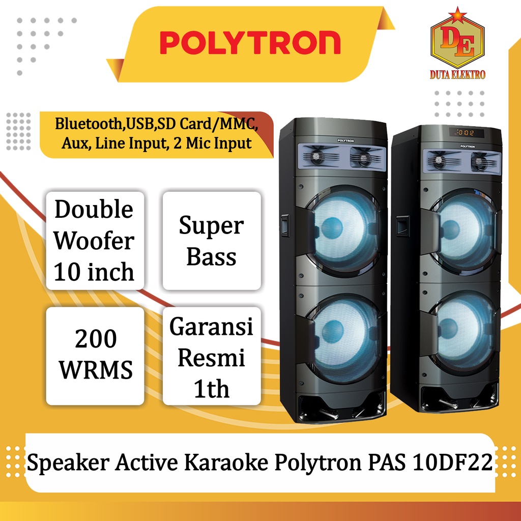 Speaker Active Polytron PAS 10DF22 Karaoke