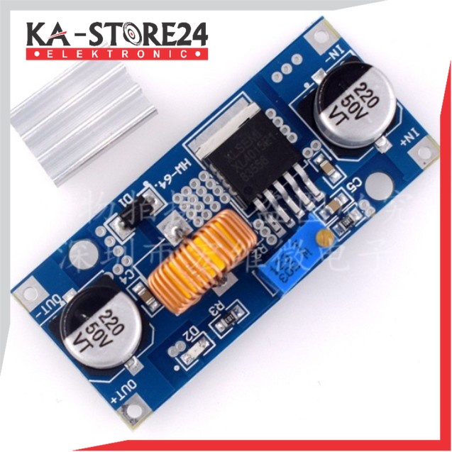XL4015 DC Step Down Buck Converter Adjustable 5A 75W Module Modul - Tanpa HeatSink