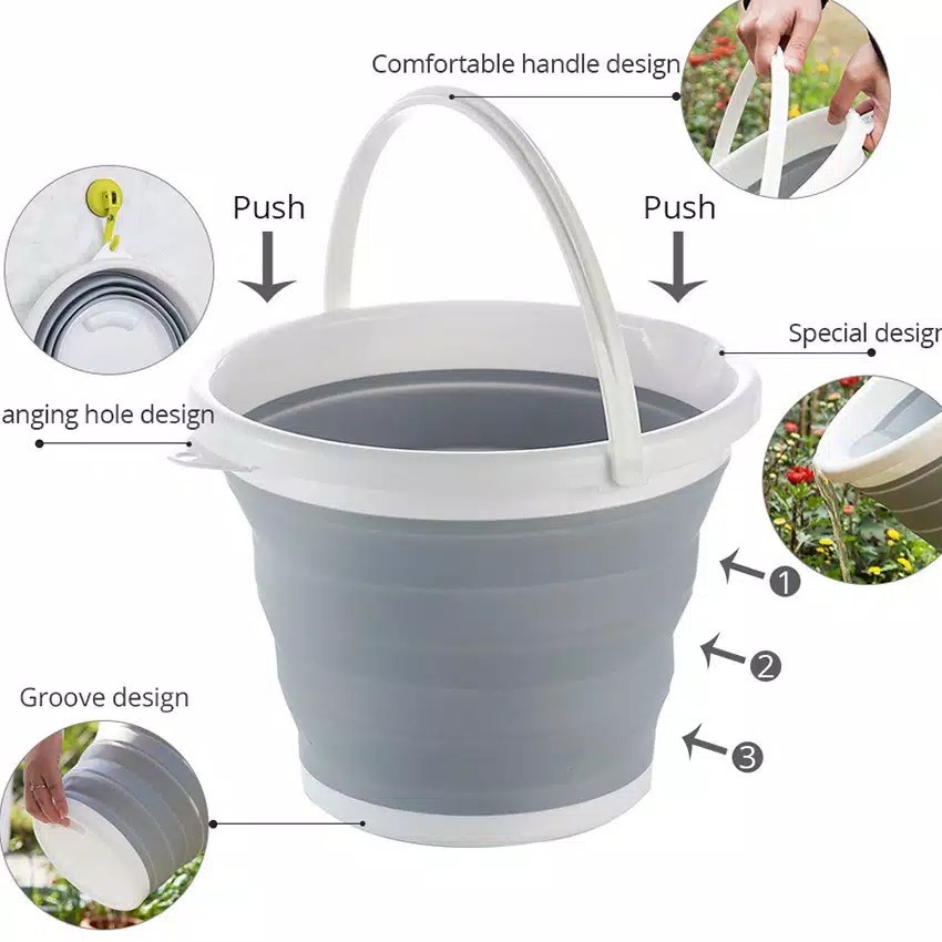 Ember Lipat Silicone - Folding Bucket Lipat 5L
