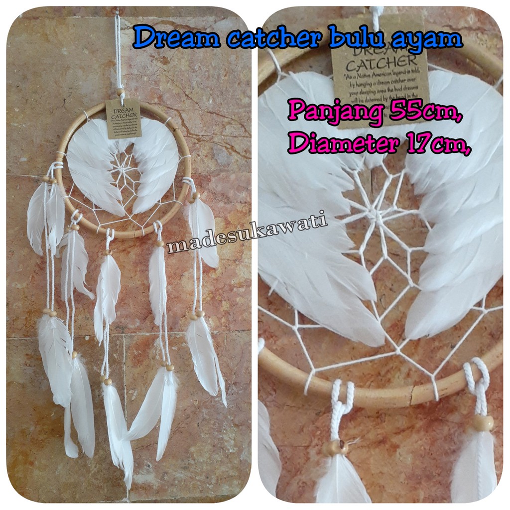 Dream catcher rotan bulu ayam