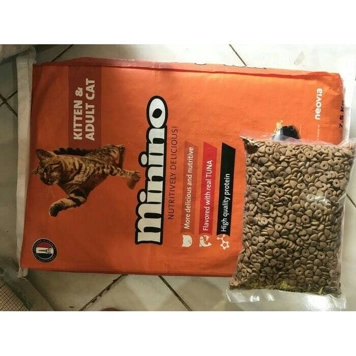 Makanan Kucing MININO TUNA KITTEN &amp; ADULT 1 KG cat food semua umur