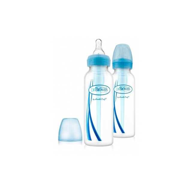 Dr Brown's 120ml / 250ml PP Narrow Neck Options Baby Bottle - Pink / Blue / Purple - isi 2pack