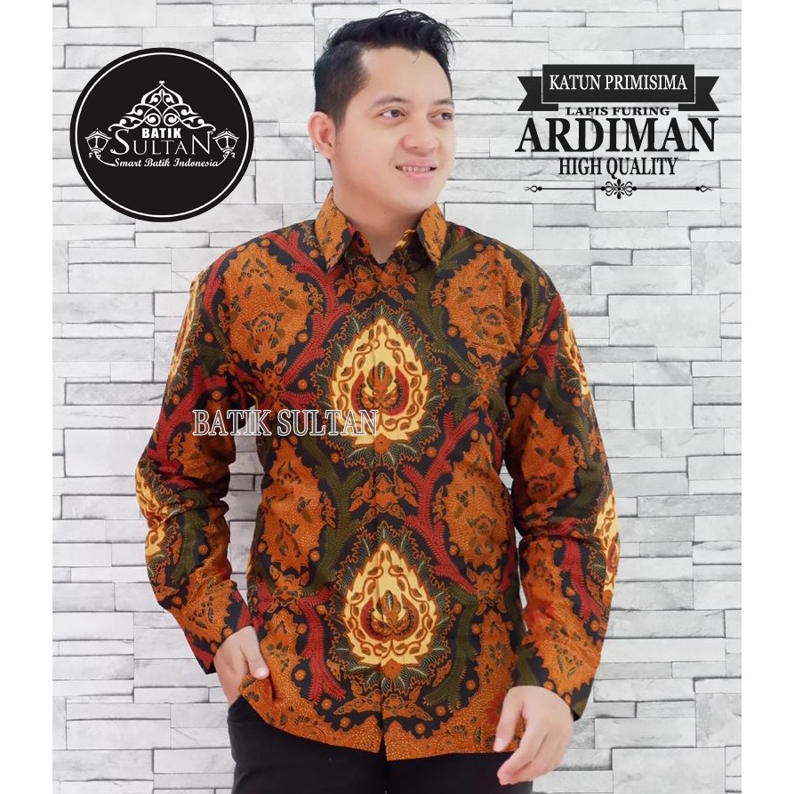 Ardiman Kemeja Batik Pria Panjang Full Furing by Batik Sultan