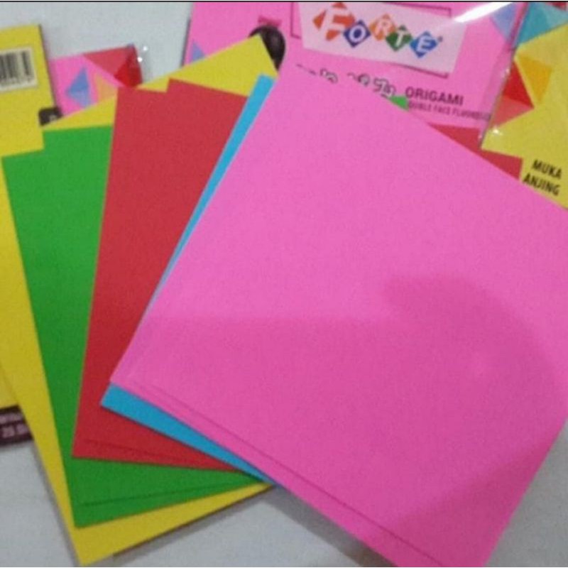 

Kertas Origami FORTE 2 sisi/ 2 muka/ Kertas lipat berwarna uk 12x12