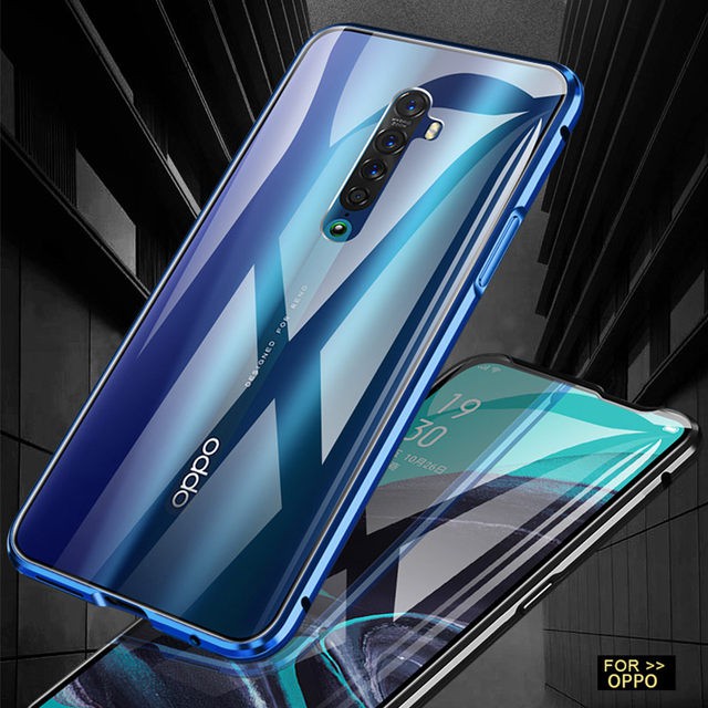 Oppo Reno 2F Magnetic Case Tempered Glass Back Cover