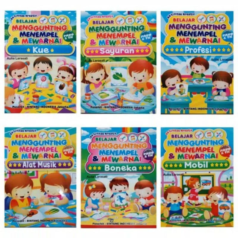 Buku Anak Menggunting Menempel PAUD TK