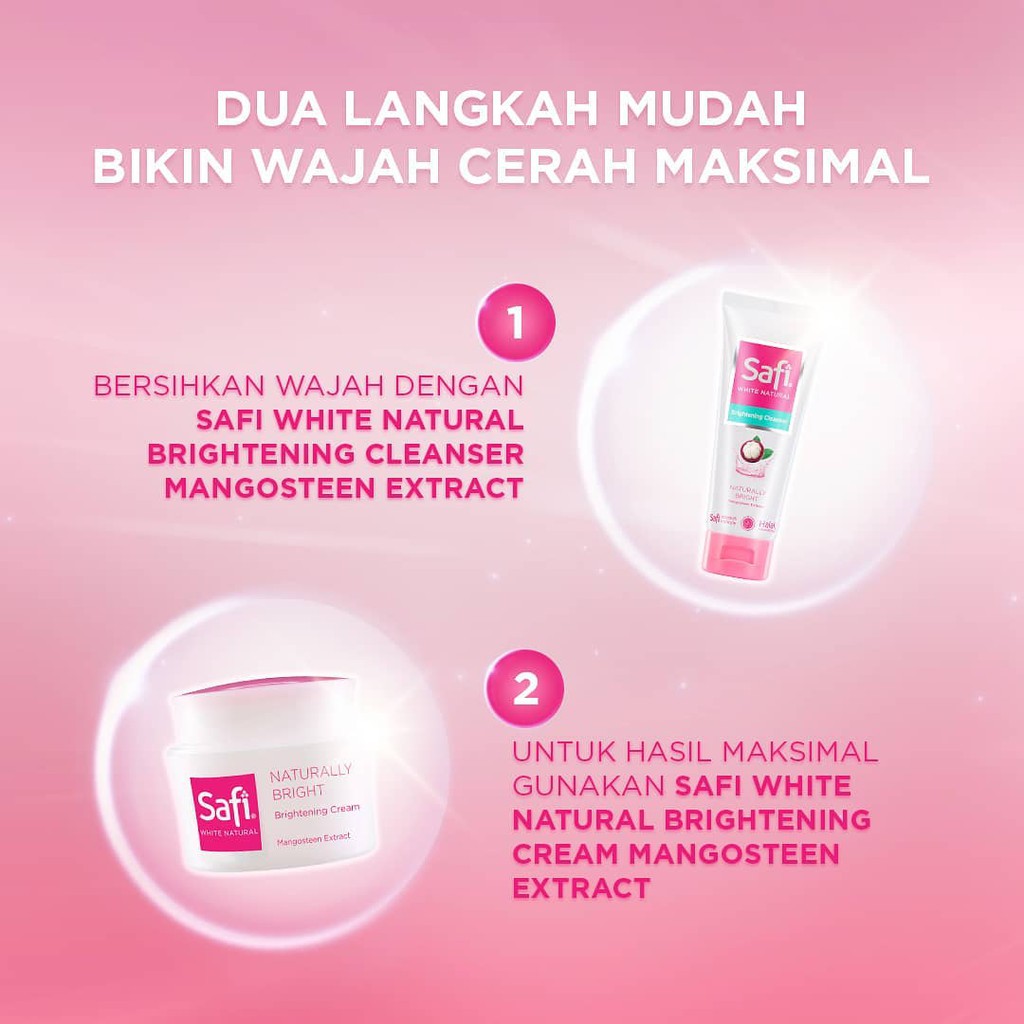 ⭐BAGUS⭐ SAFI WHITE NATURAL SERIES | Facial Wash Mangosteen / Manggis