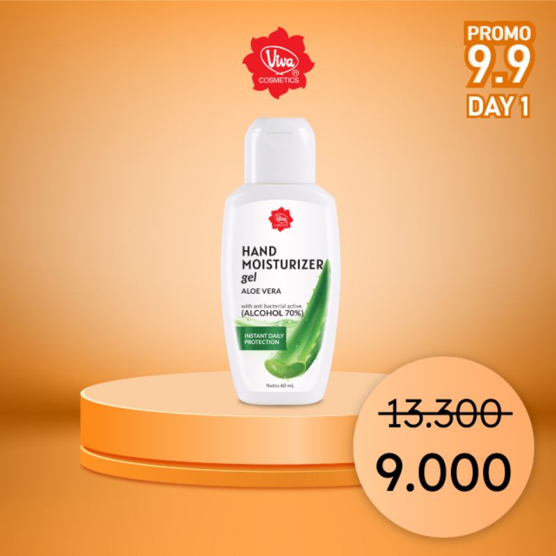 Hand Sanitizer Moisturizer Viva Pembersih Tangan 60 ml travel size