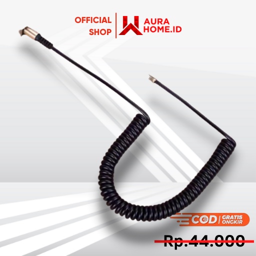Kabel AUX Jack 3.5mm HiFi Spring Type L / Kabel Aux Jack Jek Audio Gitar Hp Ke Speaker Aktif Salon S