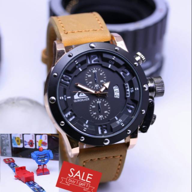 JAM TANGAN PRIA Quiksilver. TALI KULIT