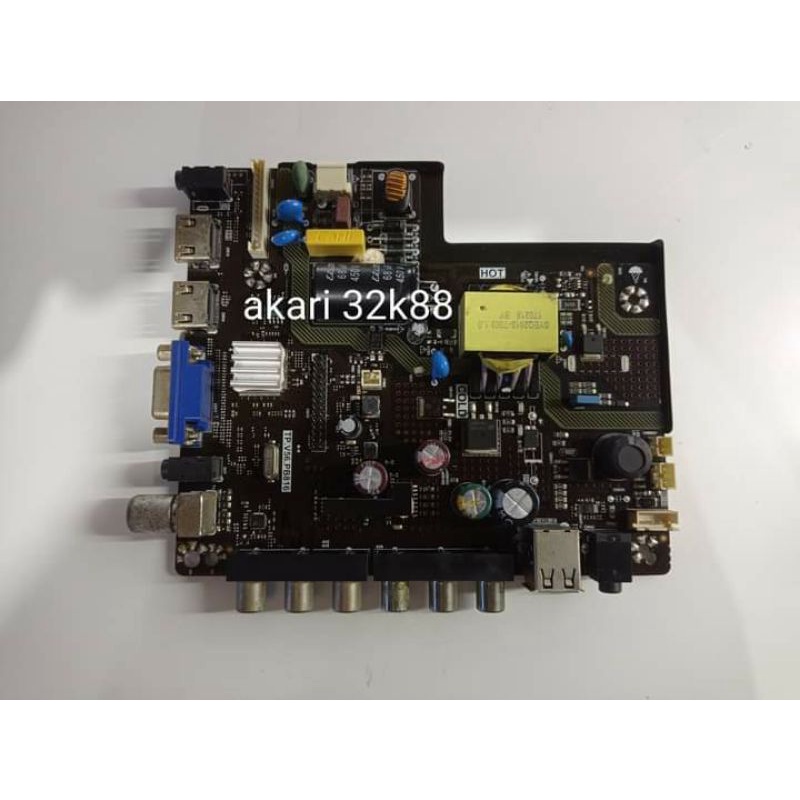 mainboard tv led akari 32k88 - mb tv led akari 32k88 - mesin tv akari  32k88