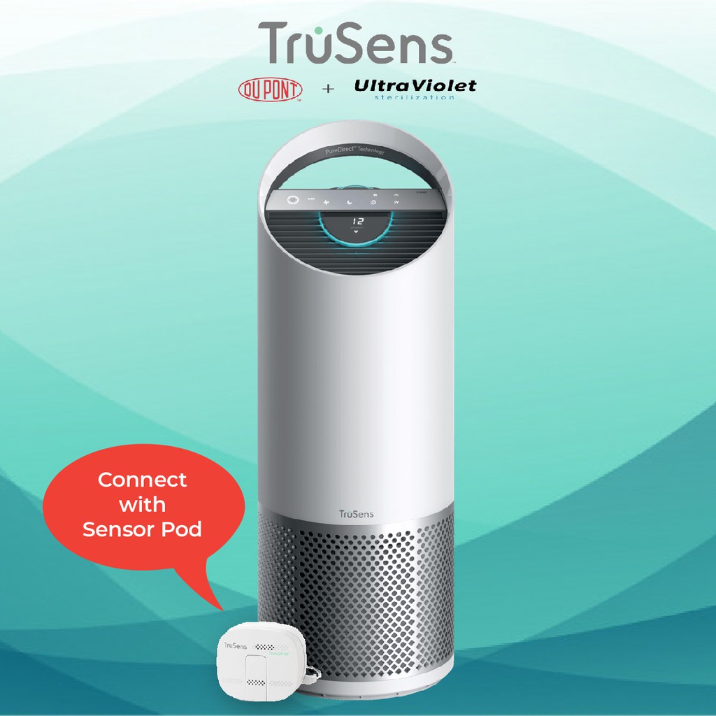 TruSens Z-2000 Air Purifier 230V – HEPA 360° Filter, Carbon, UV-C, SensorPod, Dust Smoke Odor Allerg