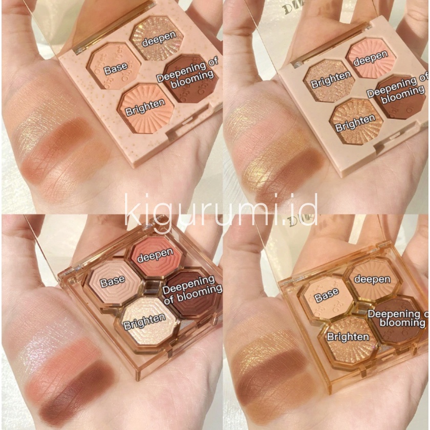 DIKALU Mini Jewerly Eyeshadow Korean Pallete Matte 4 Warna Waterproof And Drable XX050