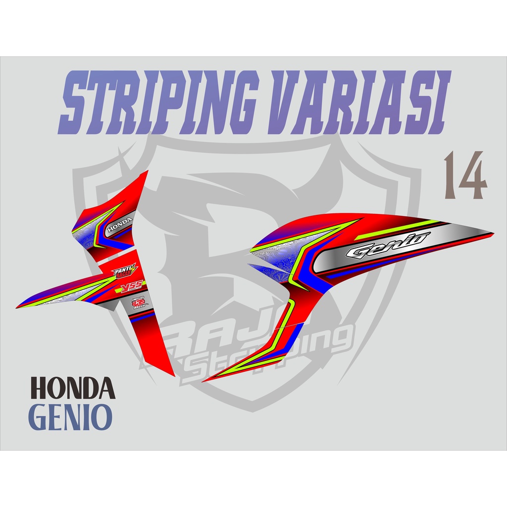 Striping Variasi Custom - Stiker / Sticker motor - HONDA GENIO Kode 14