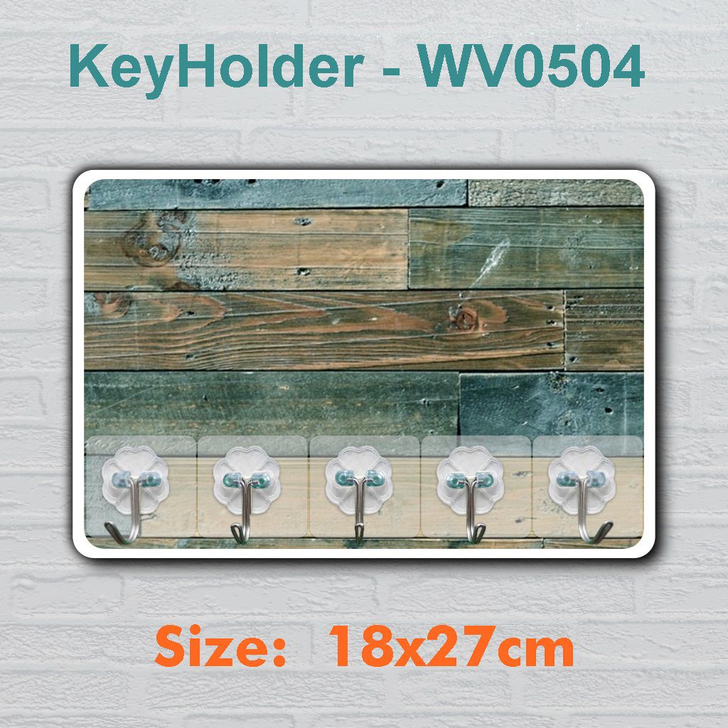 Zoe Wall Decor Gantungan Kunci Serbaguna  Motif Wooden Vintage Tebal 5mm BZC