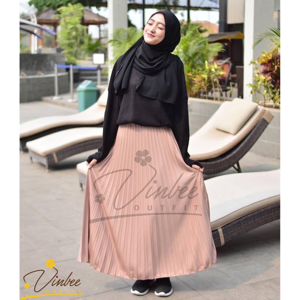 (JUMBO) ROK PLISKET MAYUNG MAXI SKIRT