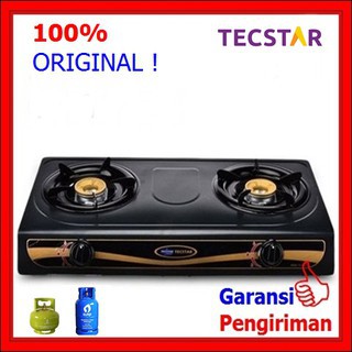 TecStar Kompor Gas Teflon Otomatis 2 Tungku TG-688 CSRX - Hitam