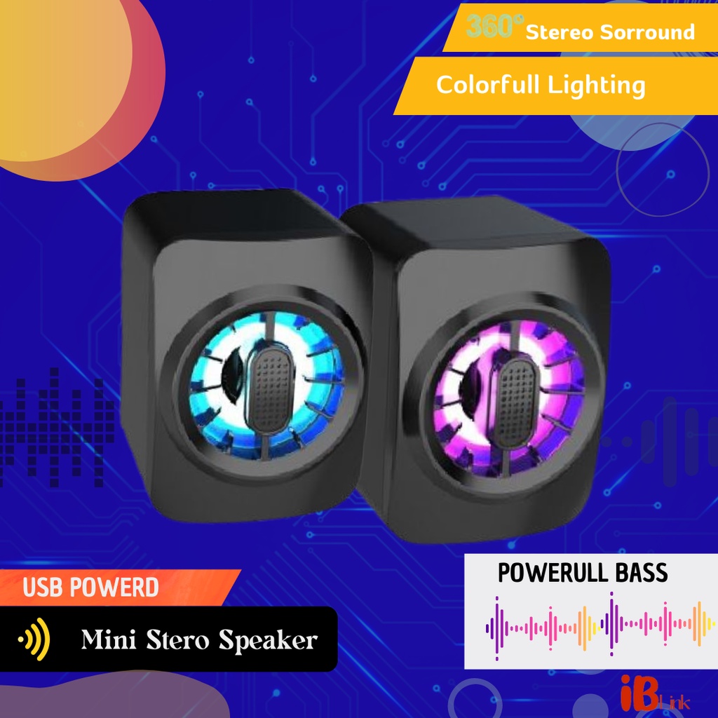 Jual Speaker USB Mini Spiker PC Laptop Komputer Kecil Speker Game RGB