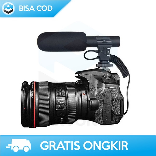 MIC DSLR MIKROFON VLOGGER TAFFSTUDIO HOT SHOE ADAPTOR AAA WINDSCREEN