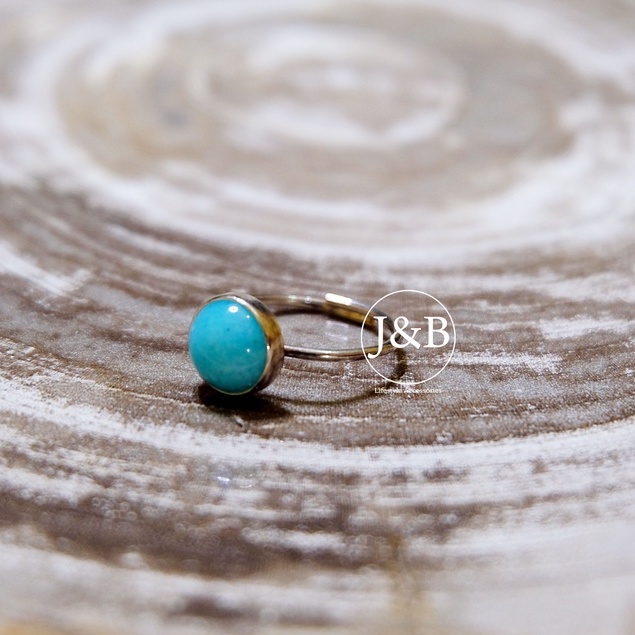 Ring stone new round amazonite
