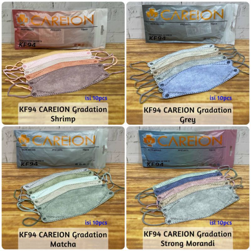 Masker KF94 CAREION Gradation Series Mixed Warna isi 10pcs