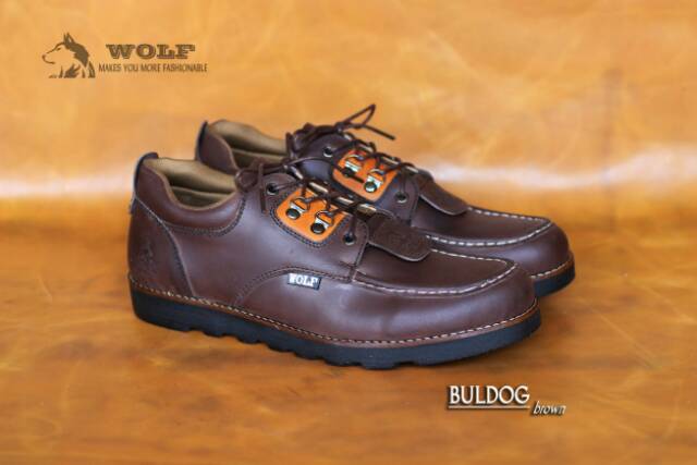 SEPATU LOW BOOT KULIT ASLI (KULIT SAPI) WOLF BULDOG ORIGINAL