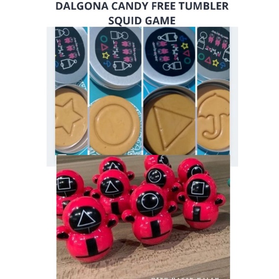 

Dalgona candy /permen squid game isi 2 permen