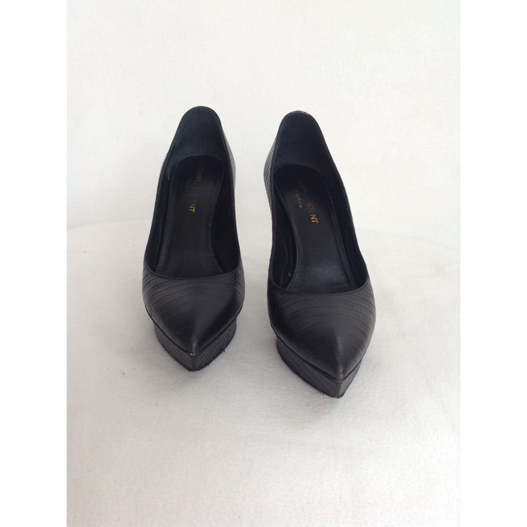 High Heels sepatu wanita SAINT LAURENT PARIS BLACK ORIGINAL