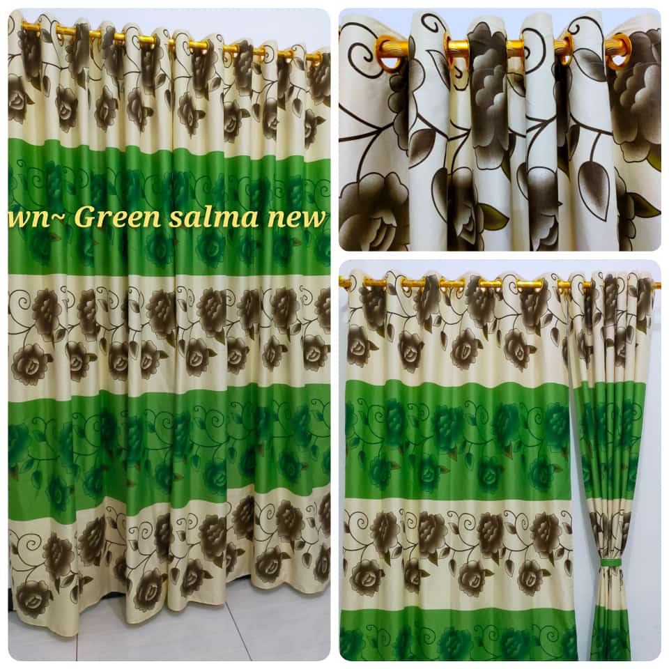 Waty grosir New motif gorden homemade best seller smokring besar uk 135x220 gorden pintu 12 ring