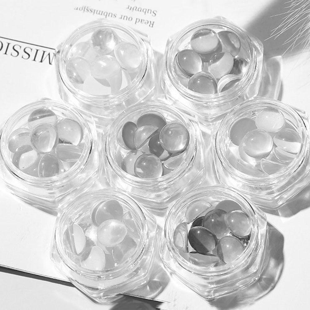 AUGUSTINA Agustina DIY Dekorasi Nail Art Flat bottom Manicure Oval Aurora Phantom Mocha Fluorescent Diamond