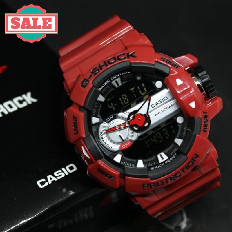 Murah JAM TANGAN PRIA G SHOCK GBA 400 GLOSSY RED