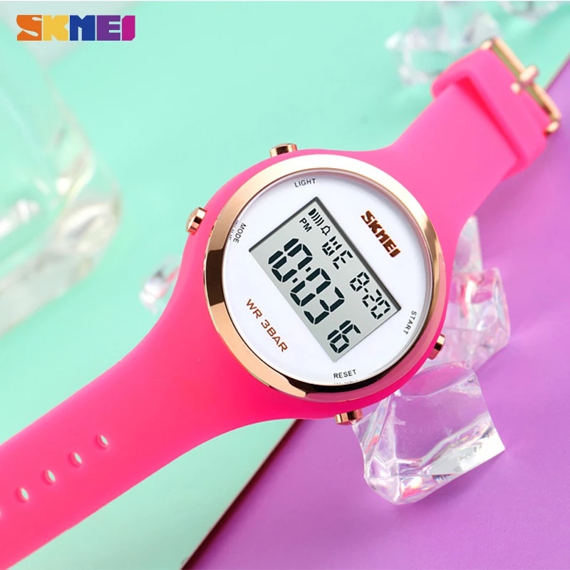 Jam Tangan Wanita SKMEI 1720 Digital LED Rubber Original SKMEINDONESIA