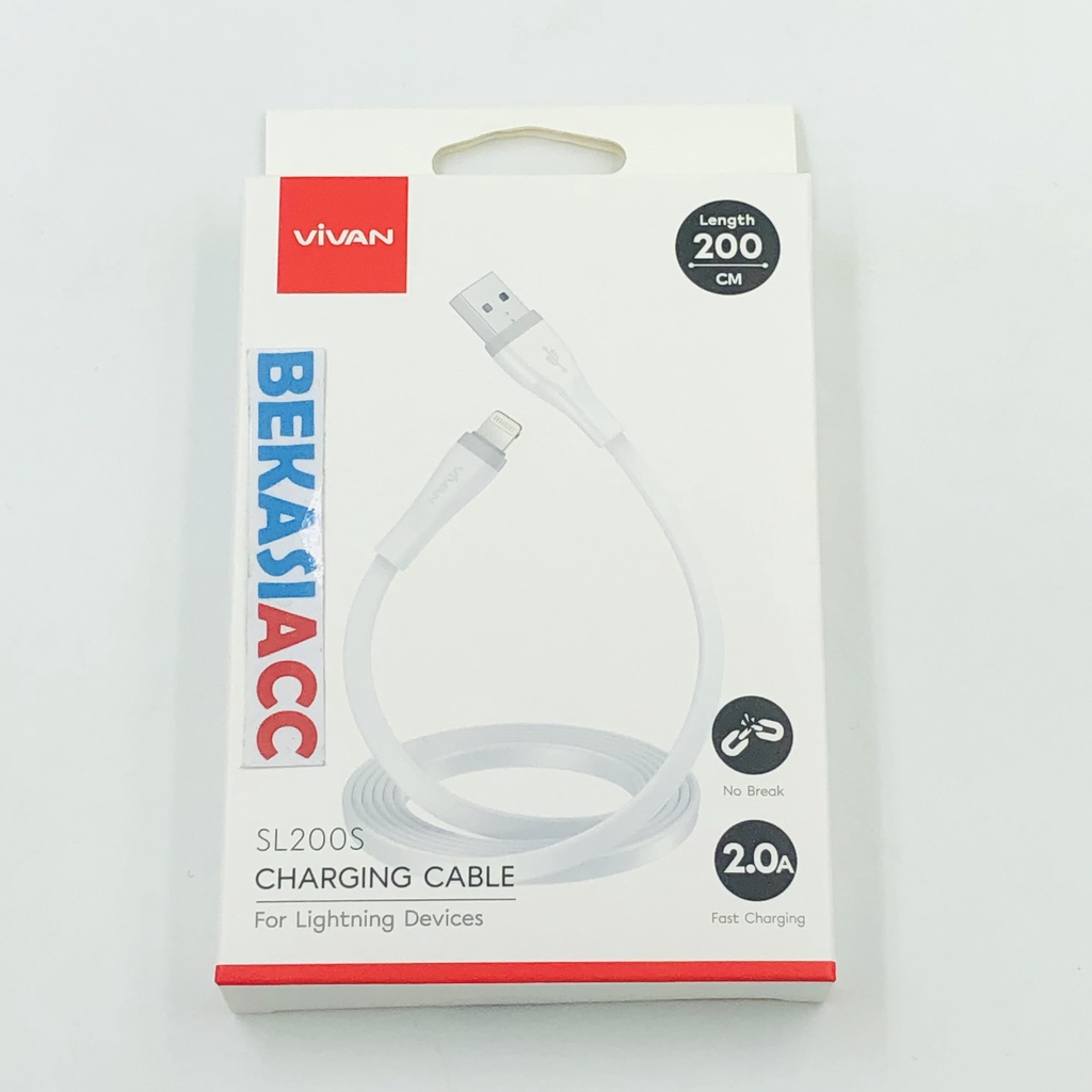 KABEL CHARGER VIVAN SL200S IPHONE / KABEL DATA 200CM VIVAN LIGHTNING