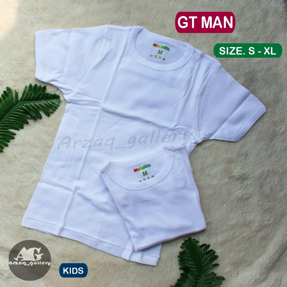 OBLONG GT MAN KIDS | kaos oblong anak gt man | gtman | pakaian dalam gtman kaos polos putih