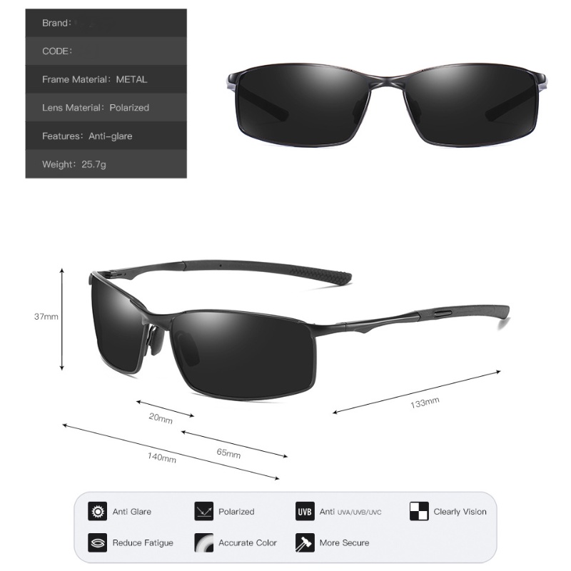 Kacamata Photochromic Polarized Night Vision Untuk Pria