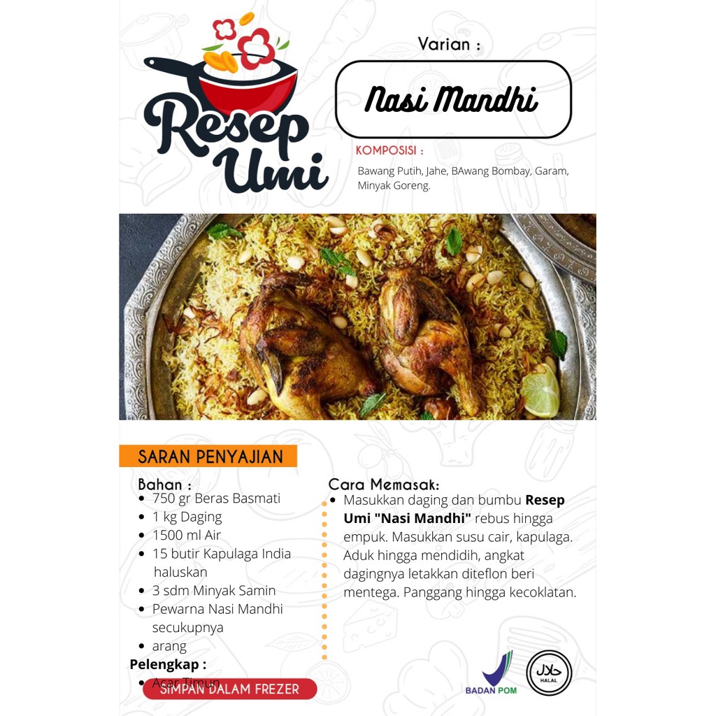 

Bumbu Instan Resep Umi "Nasi Mandhi