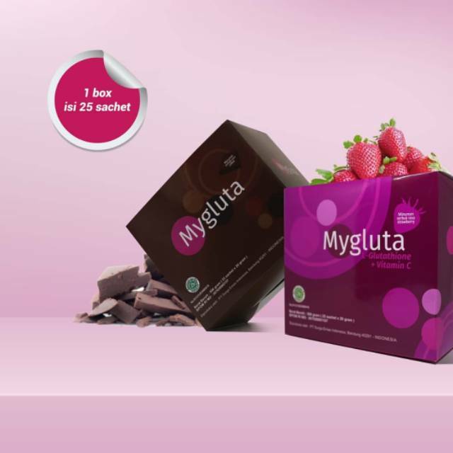 

Mygluta Strawberry/Coklat Minuman Collagen bonus Mygluta Sachet
