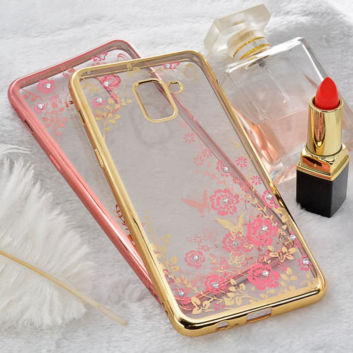 TPU FLOWER case Samsung A6 / case Samsung A6 Plus 2018 / case hp / soft case / hard case
