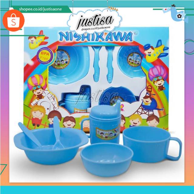 Promo !! NISHIKAWA-PERALATAN MAKAN BAYI FEEDING MEDIUM SET MURAH